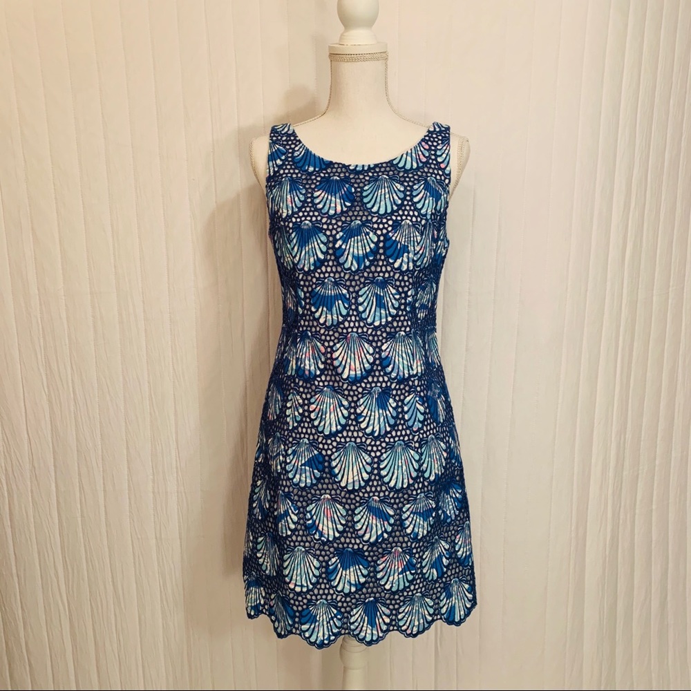 Lilly Pulitzer Aralyn Shell Eyelet Shift Dress